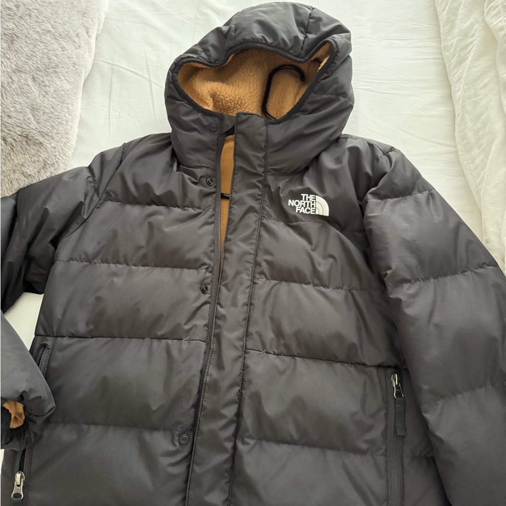 THE NORTH FACE DOWN FLEECE HOODED PARKA SIZE LARGE (12)